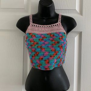 Handmade Women´s Crochet Top, Size M